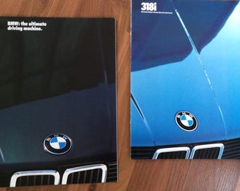 BMW 1984 318i Brochure 43 pages PLUS  8 page fold out of the full BMW lineup -Genuine Vintage New Old Stock-
