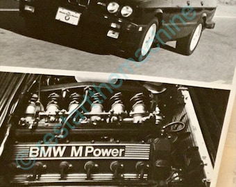 BMW E28 M5 press release Genuine 1980s Original 8x10 glossy photo PLUS multi page media text - New Old Stock