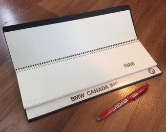 BMW 1988 dealer only desk calendar NOS rarest collectible