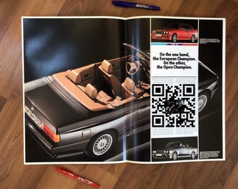 BMW E30 M3 E28 M5 E24 M6 Motorsports 1987 1988 M Technic Book large format oversize brochure