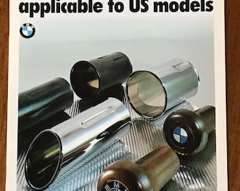 BMW vintage Accessory Brochure E30 325 M3 E24 635 M6 E28 M5 535is E32 735 NOS unopened c.1987 1988 1989 1990
