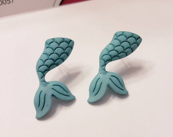 Mermaid Tails Large Stud Earrings