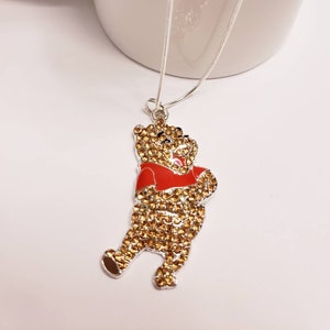 Winnie the Pooh and Friends Chunky Enamel Pendant Silver Necklace
