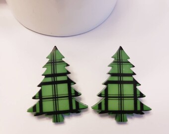 Midnight Holiday Forest Stud Earrings