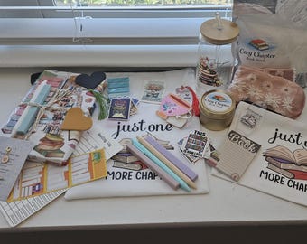 Deluxe Blind Date Book Box | Mystery or Romance Luxury Reading Kit | Cozy Gift Set with Tumbler, Tote, Candle & Annotation Bundle