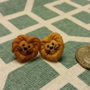 Jungle Safari Animals Button Stud Earrings