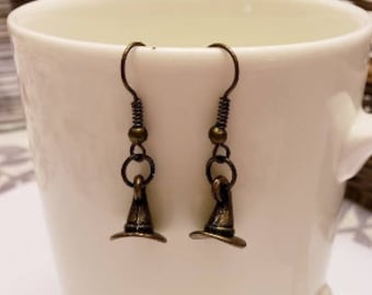 Witch Hat Charm Dangle Earrings