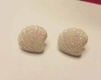 Beach Life Iridescent Shell Button Stud Earrings