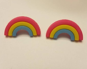 Pastel Rainbow Stud Earrings