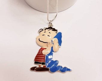 Charlie Brown, Snoopy and Friends Chunky Enamel Pendant Silver Necklace