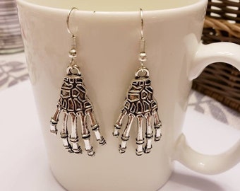 Coraline Inspired Other Mother Hands Silver Dangle Earrings