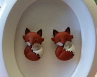 Sly Fox Button Stud Earrings