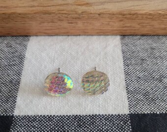 Mermaid Scale Stud Earrings