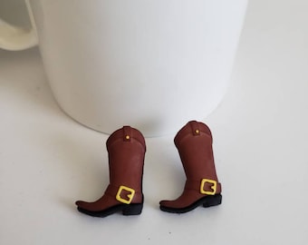 Cowboy Boot Stud Earrings