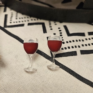 Red Wine Stud Earrings