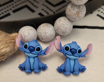 Happy Stitch Large Button Earrings