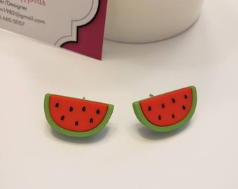 Bright Summer Fruits Stud Earrings