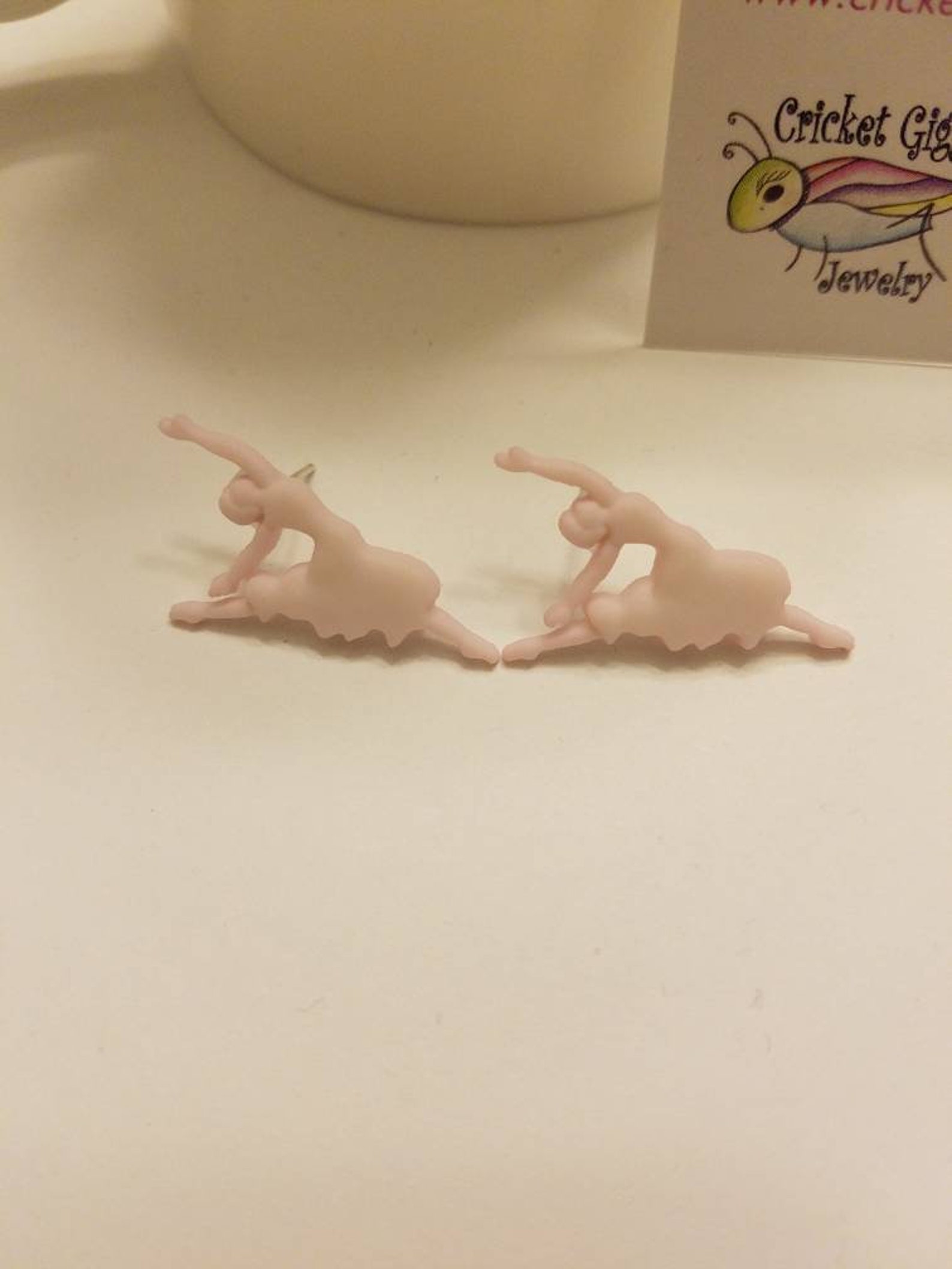 pink ballet beauty stud earrings pink ballet beauty stud earrings