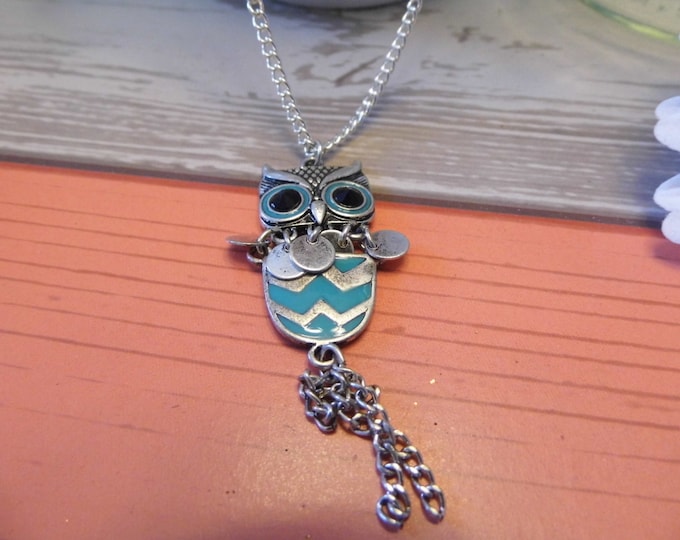 Chevron Owl Necklace