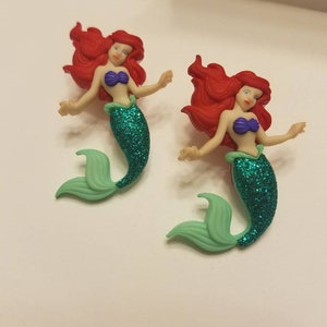 The Little Mermaid Ariel & Friends Button Earrings