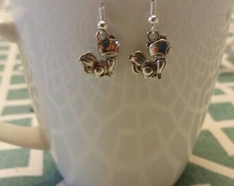 Sly Fox Silver Charm Dangle Earrings