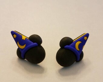 Halloween Mickey & Minnie Mouse Ears Button Stud Earrings