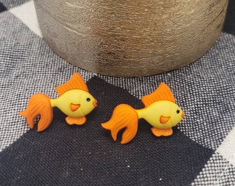 Fancy Goldfish Stud Earrings