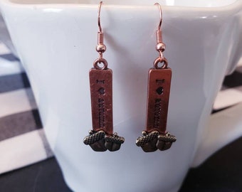 Fall Themed Multi-Metal Charm Dangle Earrings