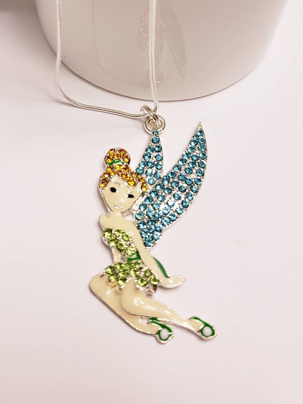 Princesses & Fairies Chunky Enamel Pendant Silver Necklace