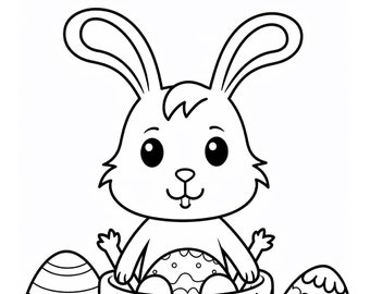 25 Easter Coloring Pages for Kids and Adults Printable Digital Instant Download PDF Best Selling Item Popular Item
