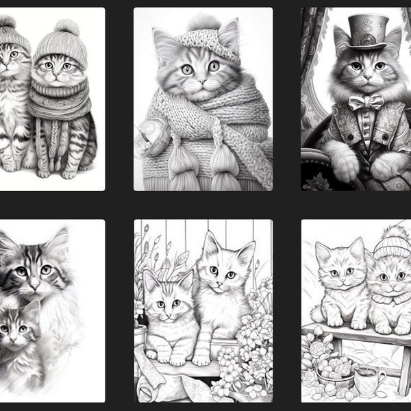 120 Kawaii Cat Coloring Pages for Adult for Kids and Adults Printable Digital Instant Download PDF Best Selling Item Popular Item