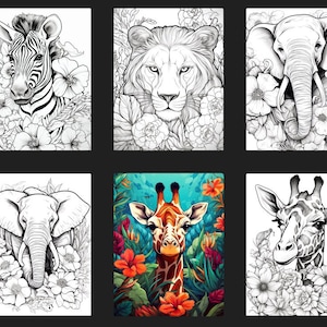 200 Safari Animals Coloring Pages Adults & Kids Coloring Pages ...