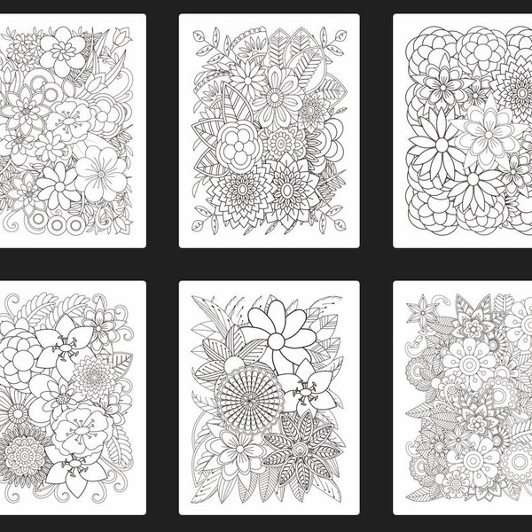 Best Selling Item 100 Zentangle Mandala Coloring Pages for Adults Printable Digital Instant Download PDF Best Selling Item Popular