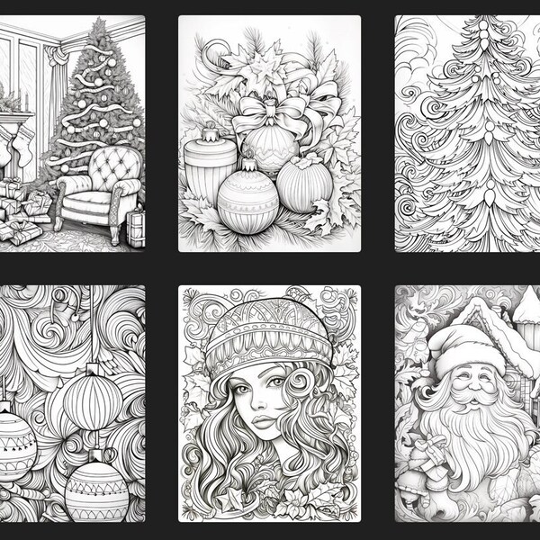 110 Christmas Coloring Pages Adult and Kid Coloring Pages Printable Digital Instant Download PDF Best Selling Item Popular Item