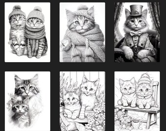 120 Kawaii Cat Coloring Pages for Adult for Kids and Adults Printable Digital Instant Download PDF Best Selling Item Popular Item