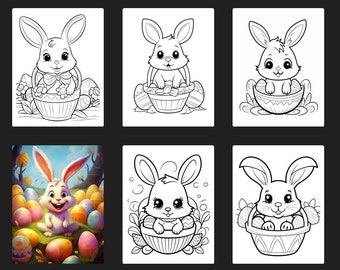 200 Easter Coloring Pages Adults & Kids Coloring Pages Printable Digital Instant Download PDF Best Selling Item Most Popular Item