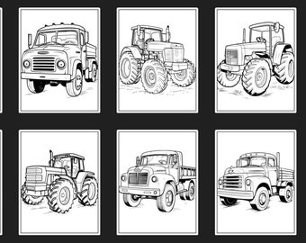 50 Images of Vehicle Coloring Pages for Kids and Adults Printable Digital Instant Download PDF Best Selling Item Popular Item