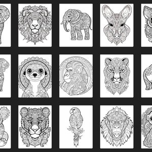 Best Seller 100 Animal Mandala Coloring Book Pages for Kids & Adults ...