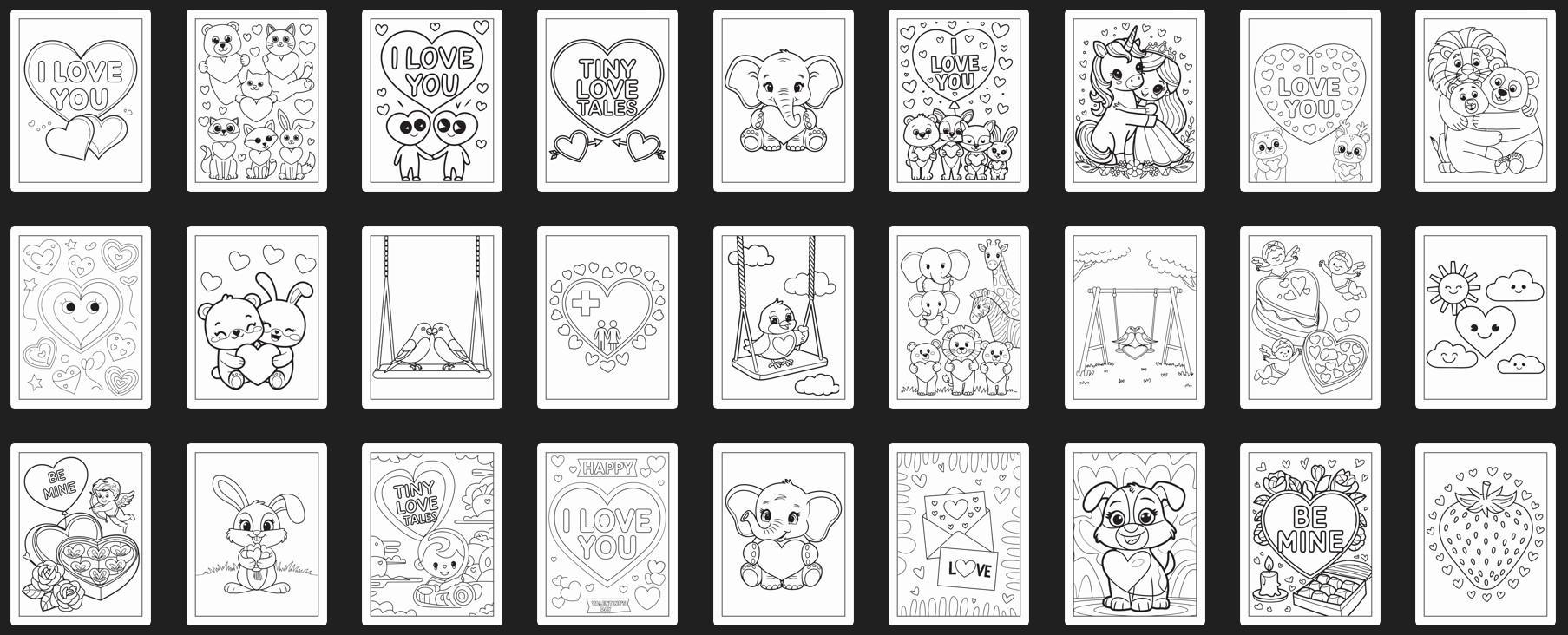 Valentines Day Coloring Pages for Kids 160 Pages Adult Kid Coloring ...