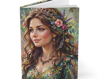 Fairy Princess Whimsical Journal Hardcover Notebook 5.75"x8" 150 Lined Pages Best Selling Item Most Popular Item Trending Plain Notebook