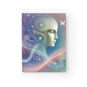 Artificial Intelligence AI Colorful Floral Notebook Journal - 5x7 Inches Hardcover 128 Ruled Line Pages Best Selling Best Sellers Popular