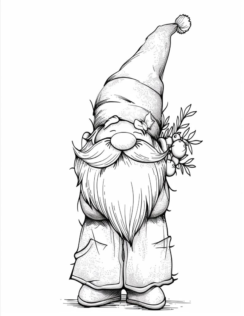 160 Christmas Gnomes Coloring Pages Adult and Kid Coloring Pages