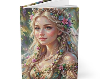 Fairy Princess Whimsical Journal Hardcover Notebook 5.75"x8" 150 Lined Pages Best Selling Item Most Popular Item Trending Plain Notebook