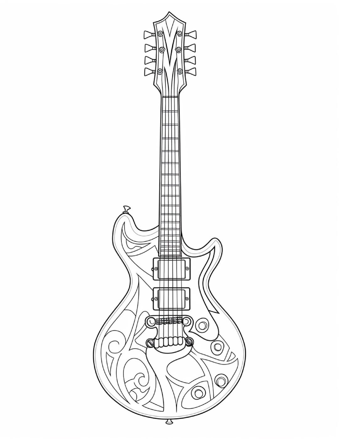 270 Music Coloring Pages Guitar for Adults & Kids Coloring Pages ...