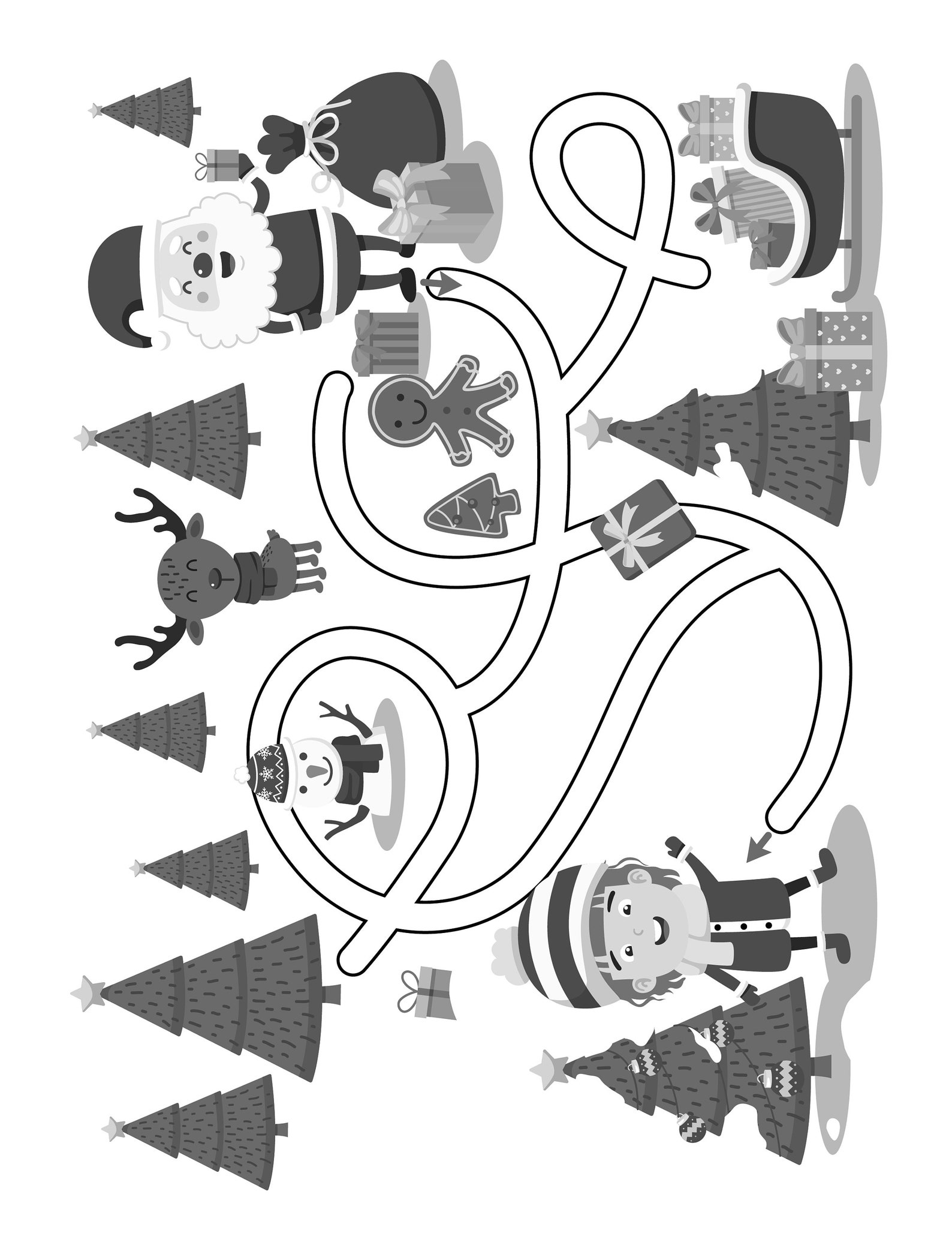 100 Christmas Activity Coloring Book Pages for Kids and Adults Coloring ...