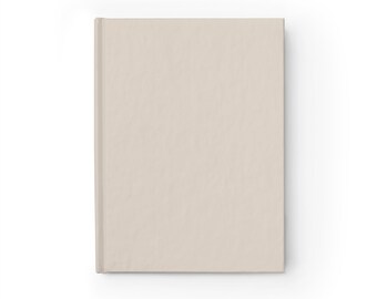 Plain Beige Notebook Journal - 5x7 Inches Hardcover 128 Ruled Line Pages Best Selling Item Best Sellers Trending on Etsy