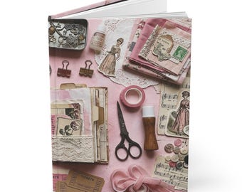 Junk Journal Hardcover Notebook 5.75"x8" 150 Lined Pages Best Selling Item Most Popular Item Trending Plain Notebook