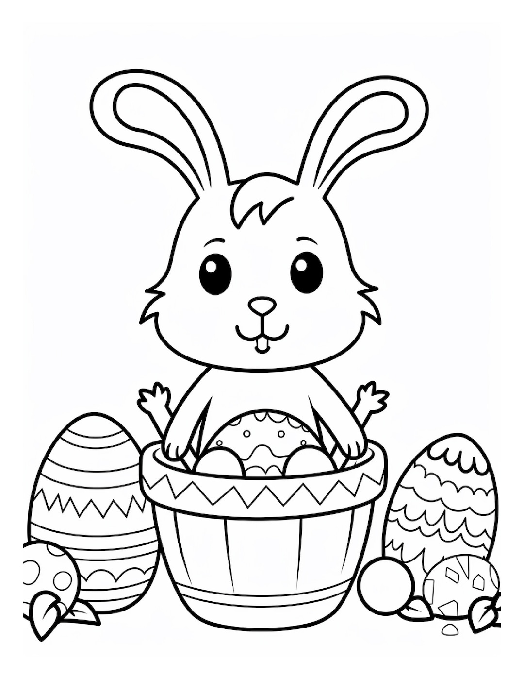 Best Seller 25 Easter Coloring Pages for Kids and Adults Printable ...