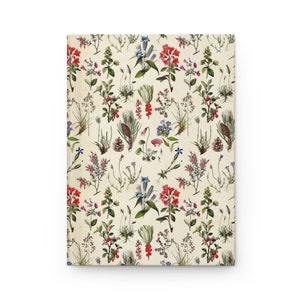 Vintage Flower Journal Hardcover Notebook, 5.75"x8", 150 Lined Pages, Best Selling Item, Most Popular Item, Trending Item on Etsy, Gift Idea