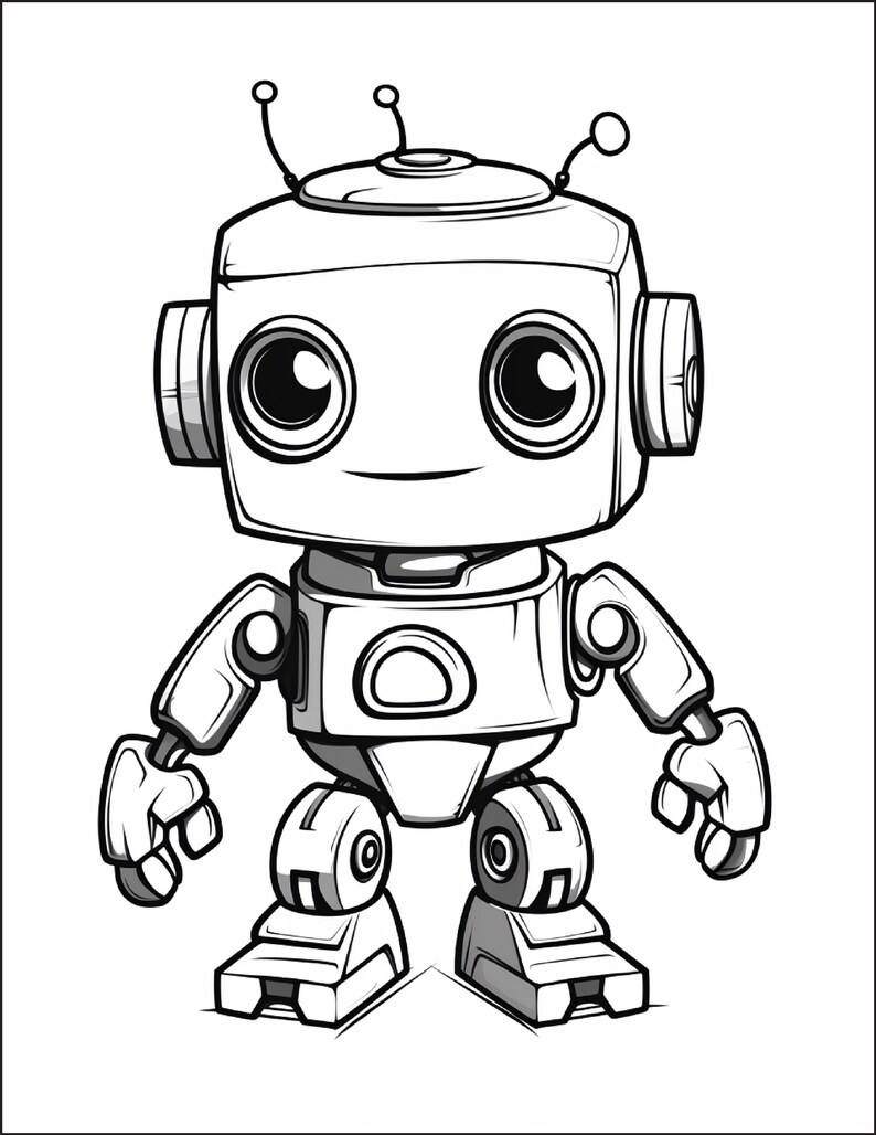 Best Selling 200 Robots AI Coloring Pages Adult and Kid Coloring Pages ...